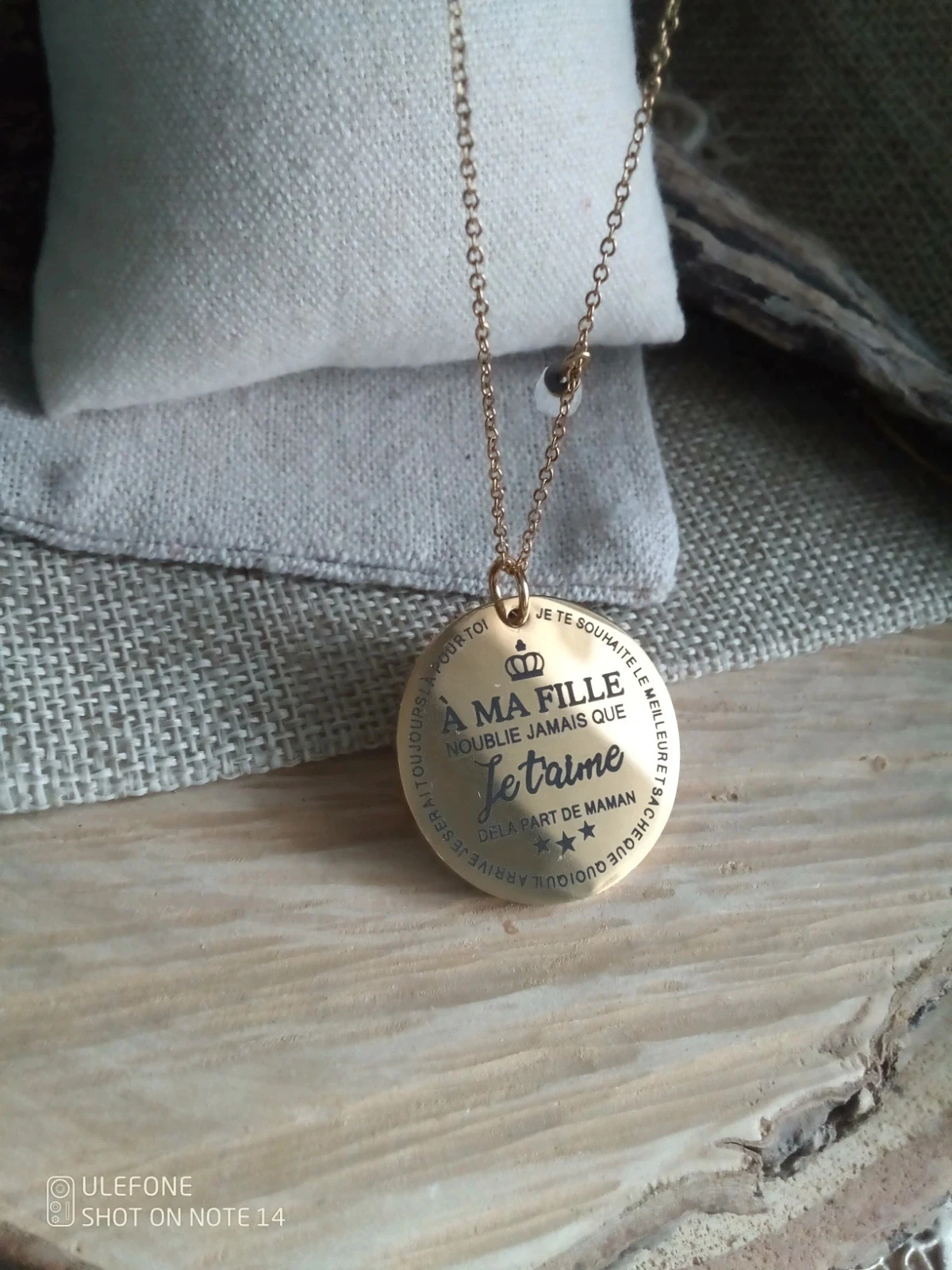 Collier pendentif à ma fille avec lune nacrée – photo 2